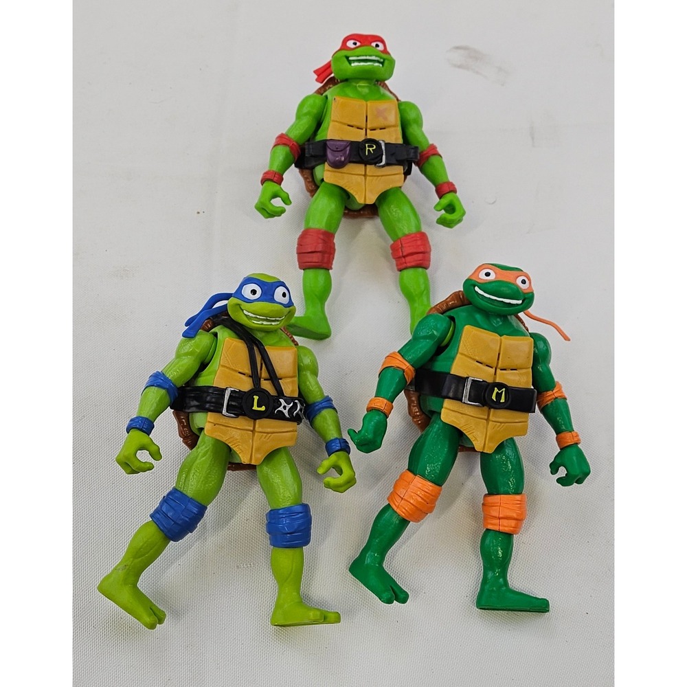 Playmates TMNT Mutant Mayhem Figure Lot Leonardo Raphael Michelangelo 2023 83350